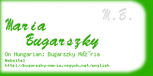 maria bugarszky business card